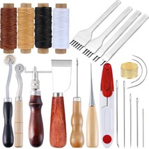 DIY Leather Sewing Awl Set Waxing Thread Hand Sewing Tools Leather Cra