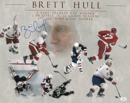 Brett Hull signed Career Collage 16x20 Photo (Detroit Red Wings/St. Louis Blues/ - $59.95
