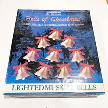 Vintage Mr Christmas Bells of Christmas Musical Lighted Brass Bell &amp; 15 ... - $55.00