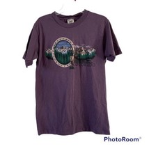 Vintage Prairie Mountain T Shirt Colorado Elk Medium Purple Single Stitch - $14.67