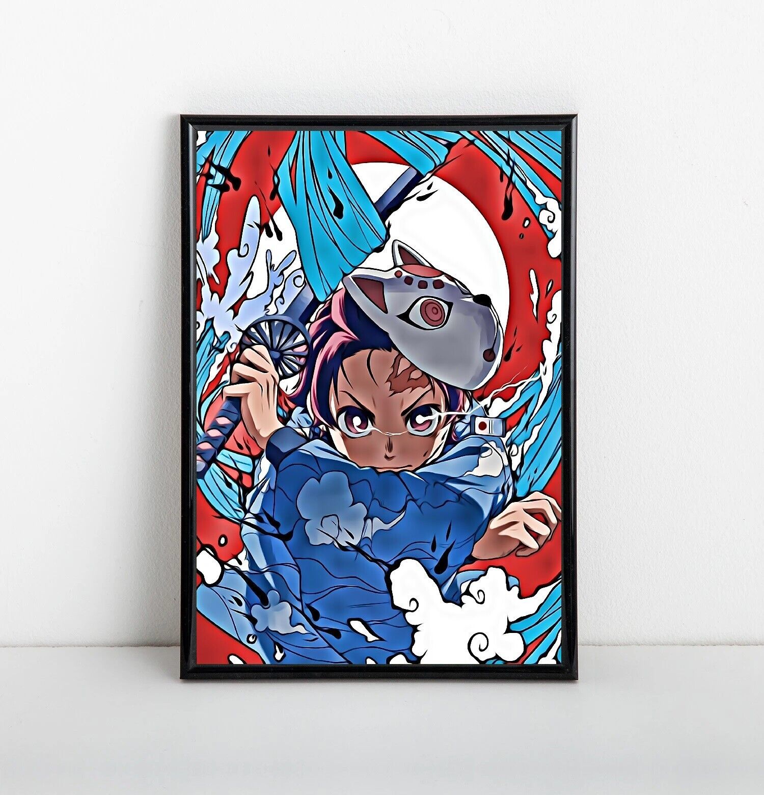 Tanjiro Demon Slayer Poster Framed Art Anime NEW USA 2