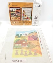 Vintage The Creative Circle Needlepoint Kit #1424 Harvest Time Embroider... - $14.85