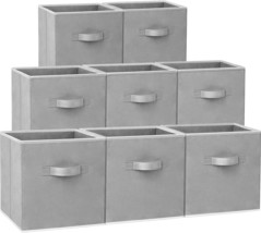 Storage Cubes, 11 Inch Cube Storage Bins (Set of 8), Fabric Collapsible ... - $33.99