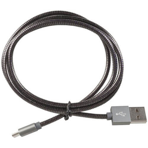 Jaycar USB TypeA Plug to Micro TypeB Armoured Cable 1m Cables