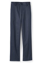 Lands End Uniform (Boys Size 18, 27" inseam) Blend Plain Front Chino Pant, Navy - $16.99