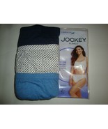 New Jockey Elance Women&#39;s 3 French Cuts Cotton Panties #1280 Blue/Polka ... - $20.78