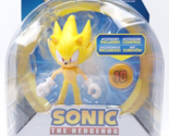 Sonic The Hedgehog Super Sonic with Coin 4&quot; Action Figure Jakks NEW - $25.24