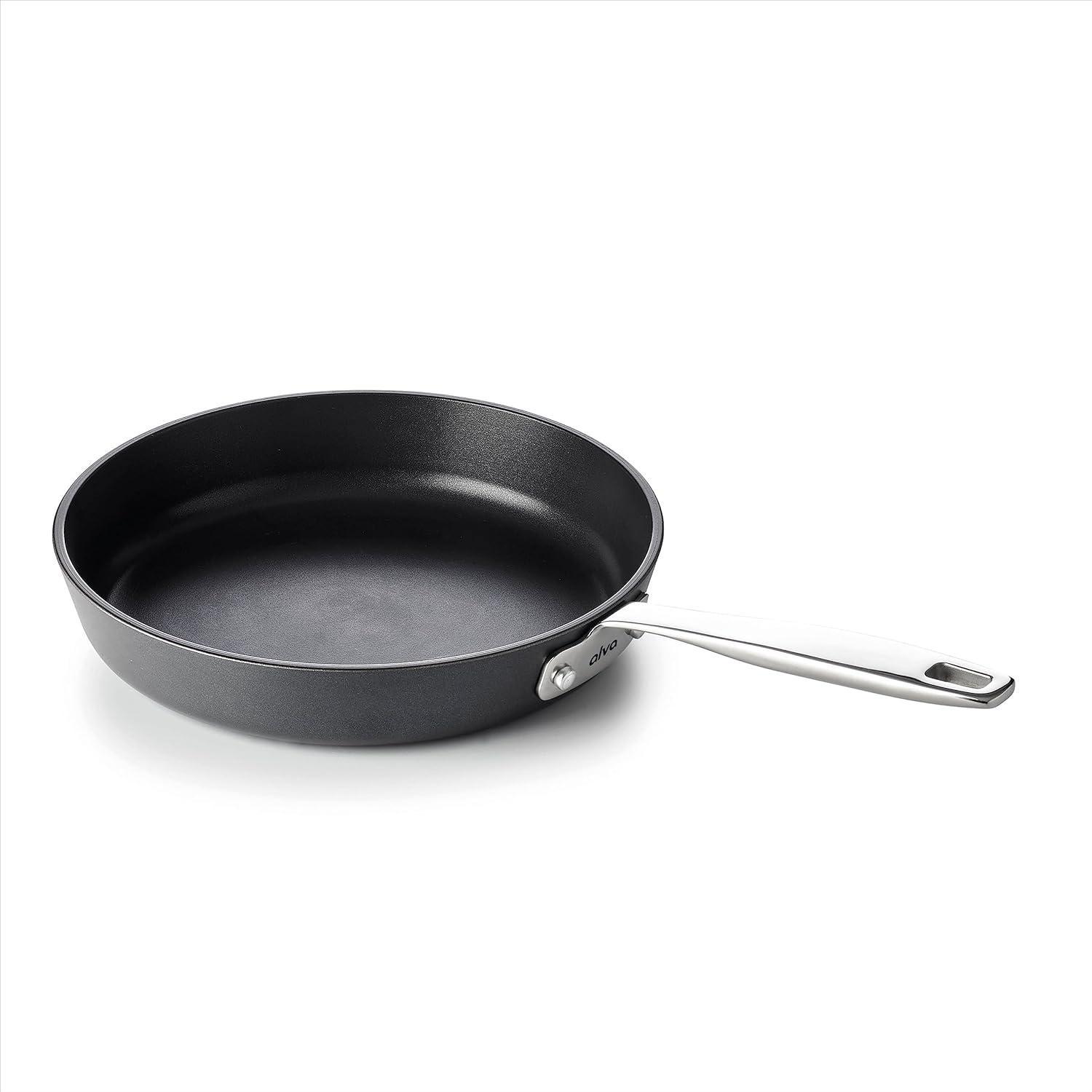 Fortune Candy 10-Inch Fry Pan with Lid, 3-ply Skillet, 18/8 Stainless