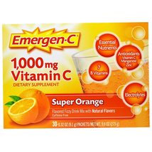 30 Ct Emergen-C Vitamin C 1000mg Daily Immune Support Tangerine Orange ...