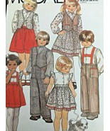 McCall&#39;s Sewing Pattern 8435 Dress Clothes Boy Girl Sz 3 Cap Ruffle Slee... - $9.09