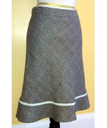 GAP Mint Green/Gray/Beige Tweed Lined Wool Blend Trumpet Skirt (10) NEW - $14.60