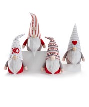Fabric Gnome LED Lights Up 12"  High Choice of 4 Designs  Red White