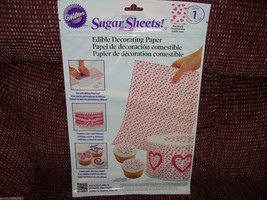 Wilton Sugar Sheets! Pink Hearts SET OF 3 NEW HTF - $24.00