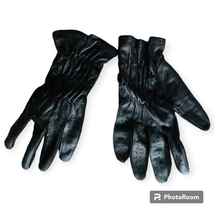 Black Leather Horse Riding Gloves Ladies Size B image 1