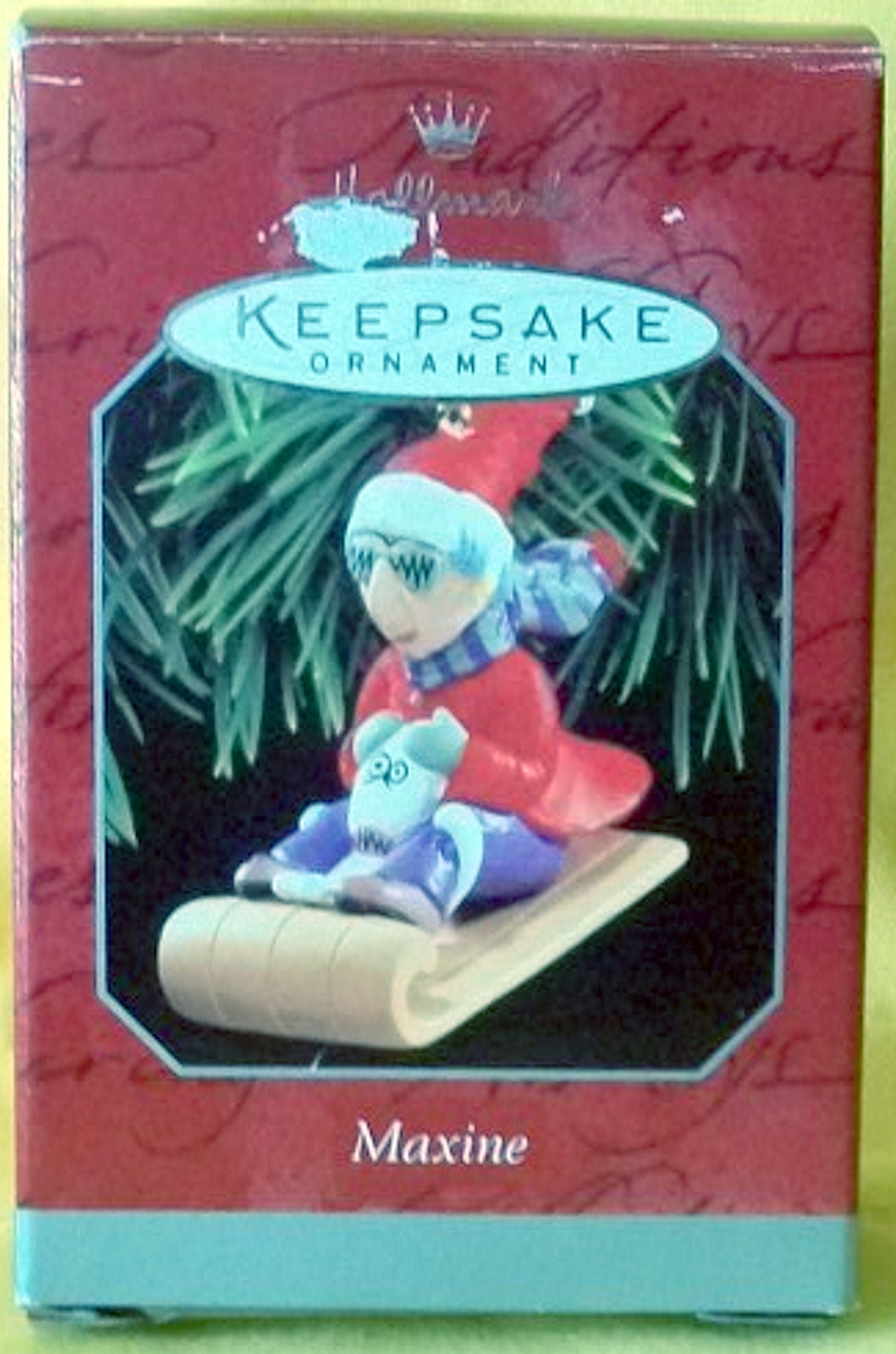 HALLMARK KEEPSAKE Maxine Sled, Shoebox Greetings, Original Box 1998