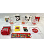 Lot OF 7 Coca-Cola Vintage mugs &amp; glas Christmas ++ - $59.28