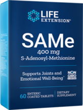 2X $36.99 Life Extension SAMe 400 mg 60 enteric coated tablets - $73.98