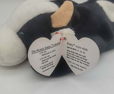 Ty Beanie Baby Daisy the Cow Style 4006, 1994 With 18 Errors - Retired