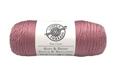 Loops & Threads, Soft & Shiny Solid Yarn, #29 Rosy Mauve, 6 Oz. Skein - $8.95