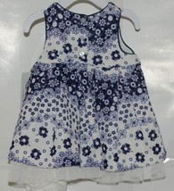 Pippa Julie Navy White Flowered Dress Bloomer Set 0 3 Month image 2
