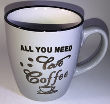 Oversized 16oz”All You Need Love Coffee”Tea Mug Cup 4”H x 3 1/2”W-NEW-SH... - $16.71