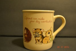 Hallmark Mug Mates Coffee Mug Baby Animals Friends Make You Smile  - EUC - $10.87