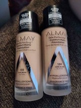 2 New Almay All Day Wear Skin Perfecting Comfort Matte Foundation 130 Co... - $21.11