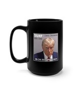 Trump Mug Shot Never Surrender Black Mug 15oz - $27.00