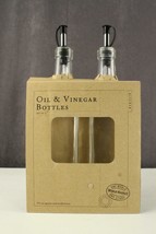 MODERN NEW Kitchenware OIL &amp; VINEGAR Bottles World Market 19.3 OZ Kitche... - $14.44