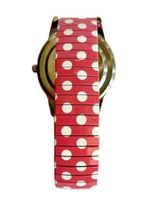 New Box Isaac Mizrahi Live! BOYSENBERRY Polka Dot Watch Red Stainless Steel image 5