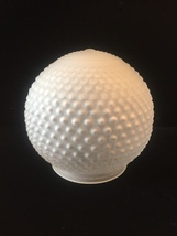 Vintage Art Deco frosted glass hobnail ceiling bulb fixture cover image 1