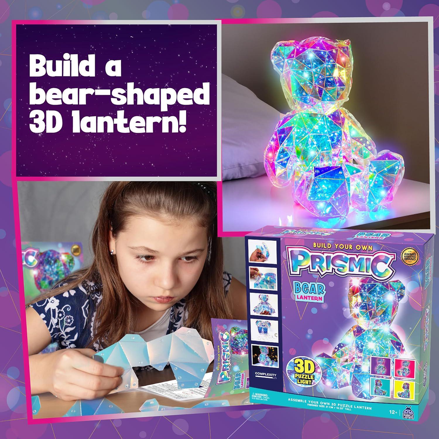 Purple Ladybug Prismic Make Your Own 3D Star Light Art & Craft Kit - Unique Gifts for 8 + Year Old Girls & Boys - Fun Crafts for Girls 8-12, DIY Kits