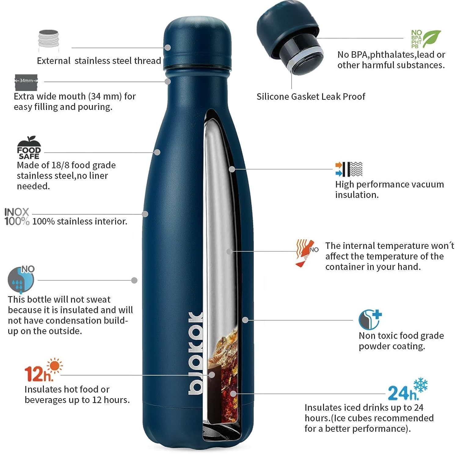 Tiger MSC-C050-XS Thermos Bottle, 16.9 fl oz (500 ml), Cup, Standard, Type  Tiger