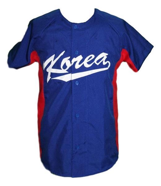 Shin soo choo south korea baseball jersey button down blue   1