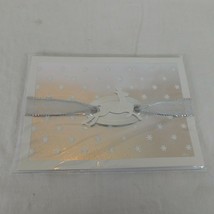 Paper Magic Group Christmas Greeting Card Reindeer Glitter Snowflakes En... - $4.00