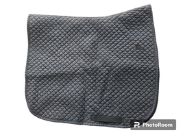 Dover Qulited Dressage Saddle Pad Diamond Gray Horse Size USED image 4