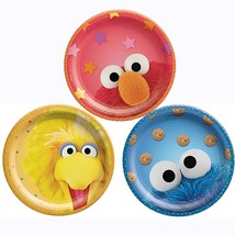 Sesame Street Elmo Cookie Monster Dessert Plates Birthday Party Supplies 8 Count - $5.25