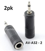 2Pk 1/4&quot; Mono Female Jack To 3.5Mm Mono Plug Adapter - $12.99