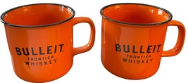 Bulleit Frontier Whiskey Bourbon Set of 2 Ceramic Mugs, Orange (Coffee) whisky - $14.99