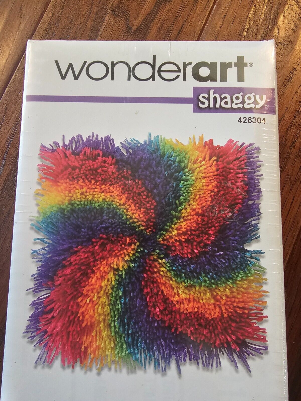Wonder Art Shaggy 12 x 12" LGBTQ Pride Rainbow Latch Hook Rug Wall