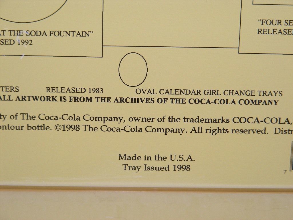 Mini Coca-Cola Coke Tin Trays 1989, 1991 & 1998 - Lot of 4 Change Tray  Vintage