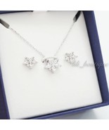 NIB Swarovski 5411120 Lady Set Necklace Earrings Rhodium-Plated Clear Cr... - $94.95
