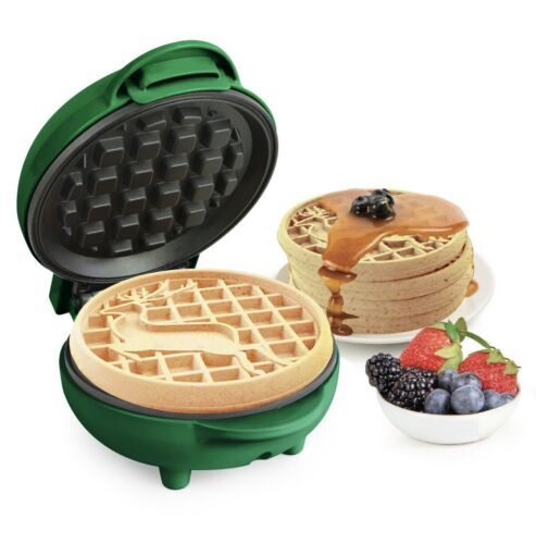 NEW SEALED Nostalgia Mini Heart Waffle Maker Non-stick 5in RED or PINK