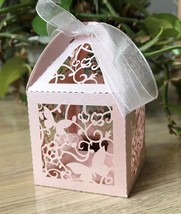 100pcs butterfly laser cut gift boxes,customized wedding favor boxes,candy boxes - $34.00