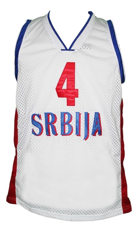 Milos teodosic team serbia basketball jersey white   1