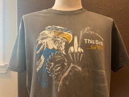 Vintage 80&#39;s This Bird&#39;s For You Dirty Bird Omaha, Nebraska Grey T-shirt... - $49.49