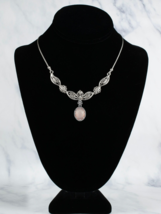 Sterling Silver Filigree Art Pink Chalcedony Gemstone Women Princess Nec... - $99.99+