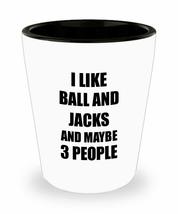Ball And Jacks Shot Glass Lover I Like Funny Gift Idea For Hobby Addict ... - $12.84