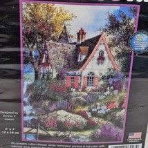 Vintage NEW Dimensions WATERFALL COTTAGE Crewel Embroidery Kit  5x7&quot; 200... - $19.35