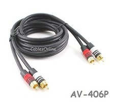 6-ft Premium 2 RCA Plug to 2 RCA Plug 22AWG Audio Cable, AV-406P - $27.99